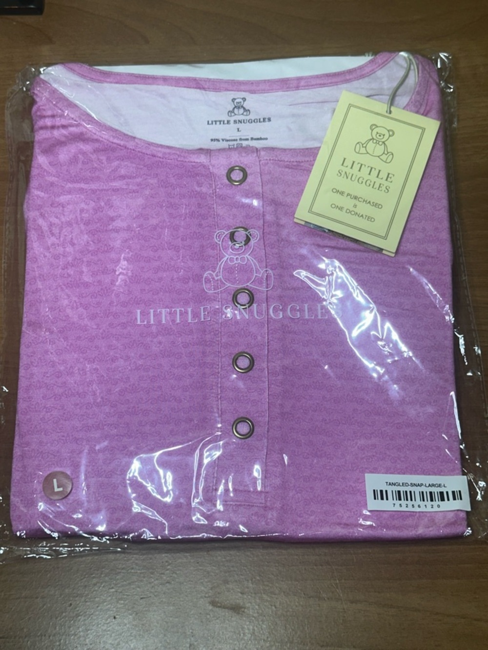 Little Snuggles Women’s LARGE Disney Tangled Bamboo Long Sleeved Pajama Top NWT